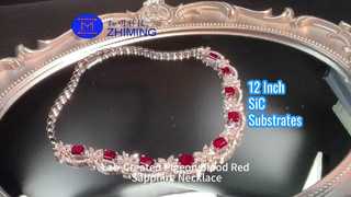 Collier saphir rouge sang de pigeon cultivé en laboratoire, bijoux en pierres précieuses personnalisées