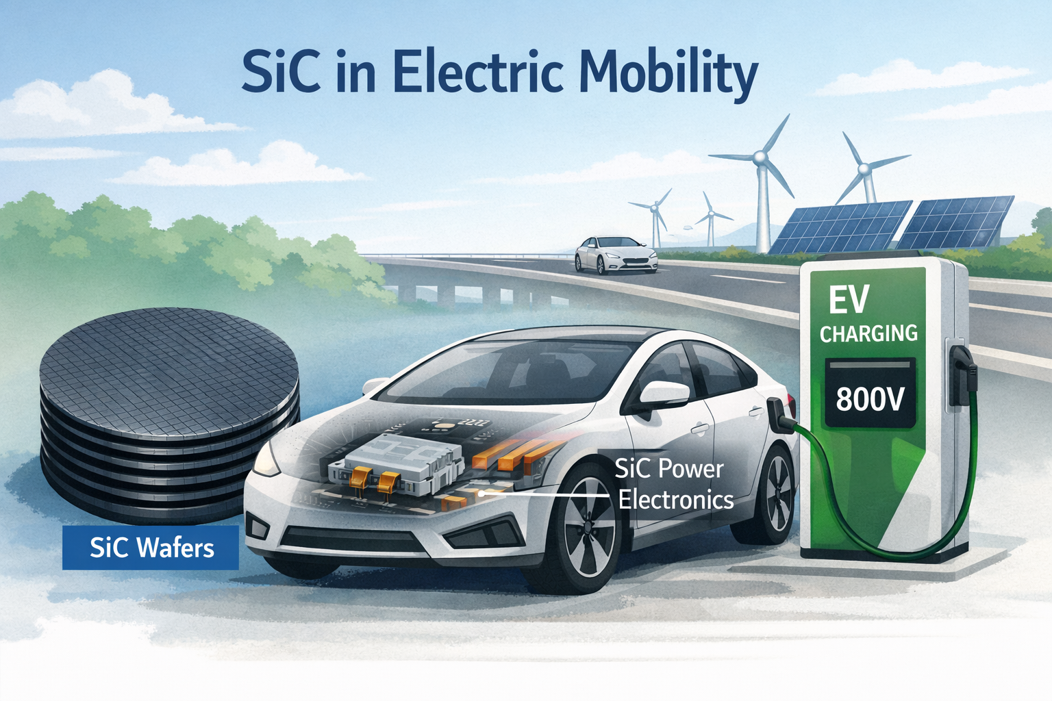 Derniers blogs de l'entreprise sur Tendances futures du carbure de silicium (SiC) dans la mobilité électrique : des plaquettes de SiC aux systèmes d'alimentation de nouvelle génération