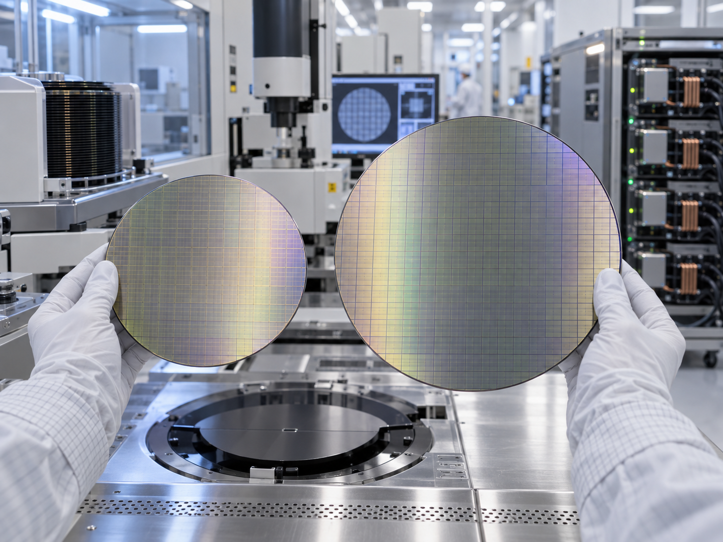 Derniers blogs de l'entreprise sur 200mm vs 300mm GaN-on-Silicon Wafers for AI Power Electronics: Wafer Bow, Buffer Layers, Epitaxy Uniformity, Cost and Fo