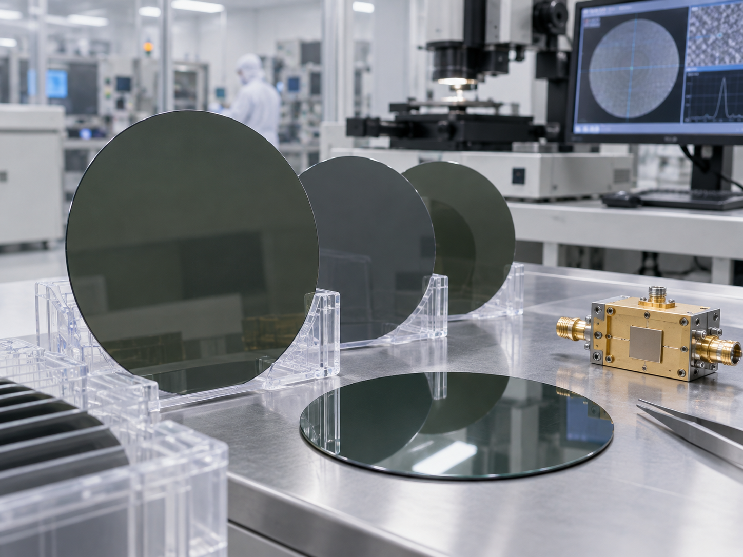 Derniers blogs de l'entreprise sur Substrats semi-isolants 4H-SiC pour appareils RF: HPSI contre vanadium-doppé, résistance, densité de défaut, TTV et surface Q