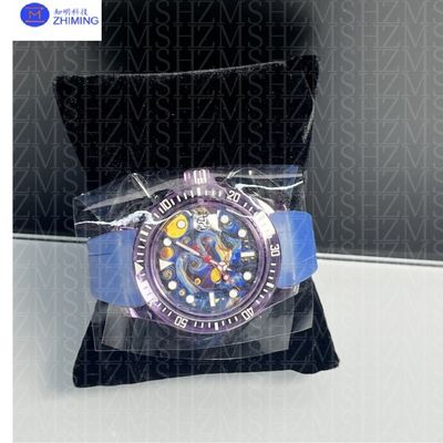 acheter Casse de montre en cristal de saphir ronde de 40 mm/42 mm résistante aux rayures personnalisable violette fabrication en ligne