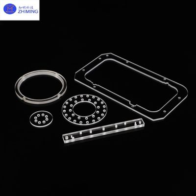 acheter Plaques traversantes en quartz de forme personnalisée Panneaux en silice fondue optique perforés avec précision fabrication en ligne