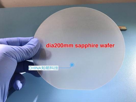 acheter Gaufrette de saphir de 8 pouces avec l'entaille pour le plaque-support de semi-conducteur Dsp/surface de Ssp fabrication en ligne